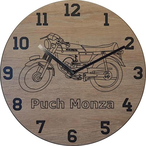 Themaklok met een Puch Monza brommer, Huis en Inrichting, Woonaccessoires | Klokken, Nieuw, Ophalen of Verzenden