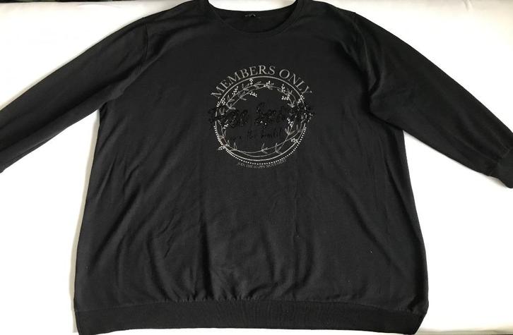 MS mode ( sweaters, zwart maat: 3XL) zilver/ grijze opdruk, Kleding | Dames, Grote Maten, Zo goed als nieuw, Trui of Vest, Zwart