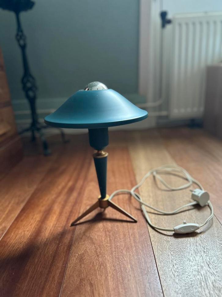 Tafellamp Louis Kalff - Bijou (met zeldzame kap), Huis en Inrichting, Lampen | Tafellampen, Zo goed als nieuw, Minder dan 50 cm