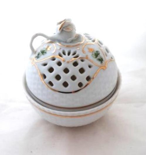 Geurpomander, potje met deksel, roosje - Hollahaza decor Eri, Antiek en Kunst, Curiosa en Brocante, Ophalen