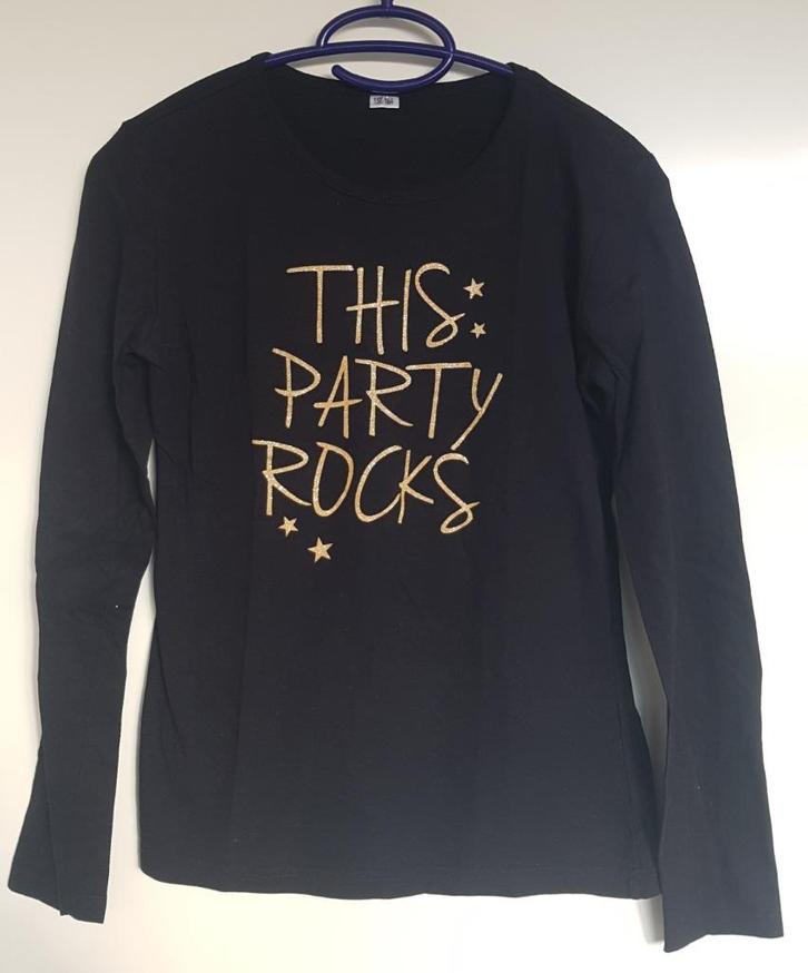 longsleeve / shirt maat 158 / 164 This party rocks, Kinderen en Baby's, Kinderkleding | Maat 158, Zo goed als nieuw, Meisje, Shirt of Longsleeve