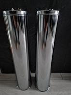 2 leuke grote en handige vintage asbakken van mooi chroom, Verzamelen, Rookartikelen, Aanstekers en Luciferdoosjes, Ophalen of Verzenden