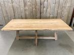 Eiken tafel | Oud Eiken tafelbladen | Boomstam - VOORRAAD, Huis en Inrichting, Tafels | Eettafels, Niet ingevuld, Nieuw, Vijf personen of meer