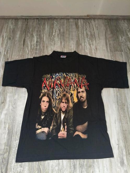 Nirvana Band Shirt - Vintage Y2K, Kleding | Heren, T-shirts, Zo goed als nieuw, Maat 52/54 (L), Zwart, Ophalen of Verzenden