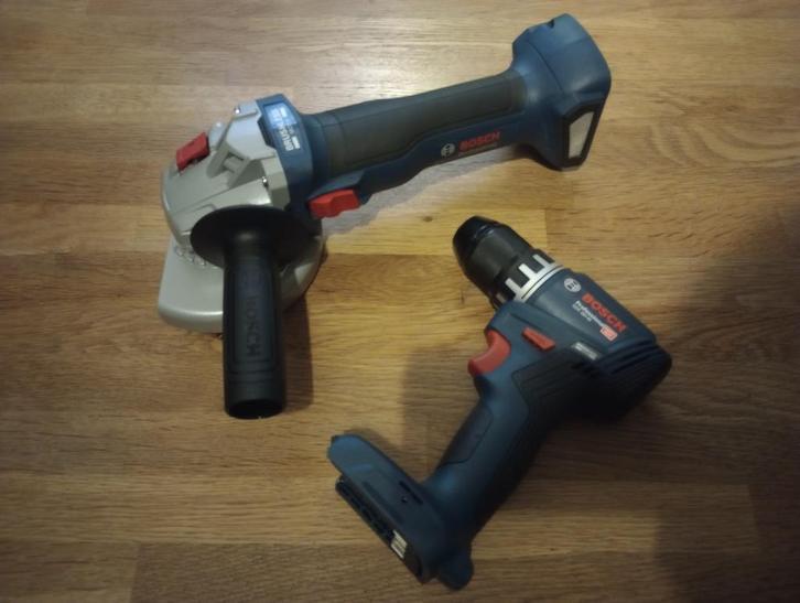 Bosch Pro GWS 18V-8 haakse slijper + GSR 18V-45 boormachine, Doe-het-zelf en Verbouw, Gereedschap | Slijpmachines, Zo goed als nieuw
