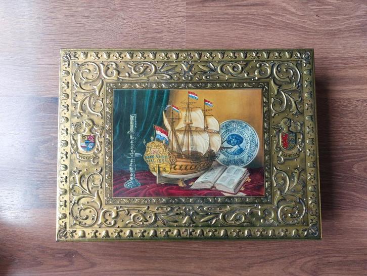 Oud Verkade blik, Verzamelen, Blikken, Gebruikt, Koek(jes), Verkade, Ophalen of Verzenden