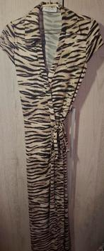 By Swan Tijgerprint Jurk Maat L, Kleding | Dames, Jurken, Beige, Maat 42/44 (L), Ophalen of Verzenden, Zo goed als nieuw
