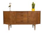 Vintage dressoir lowboard tv meubel kast jaren 60 70 retro, Ophalen, Gebruikt, 150 tot 200 cm, Teakhout