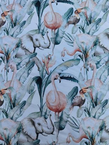 Flamingo / olifant tricot x2 lappen  beschikbaar voor biedingen