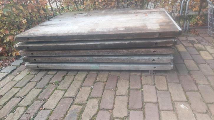 Steenschotten, Doe-het-zelf en Verbouw, Hout en Planken, Gebruikt, Plank, Overige houtsoorten, Minder dan 200 cm, 25 tot 50 mm