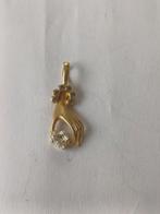 14K Gouden Hanger met Diamant, Overige voorstellingen, Ophalen of Verzenden, Zo goed als nieuw, Met edelsteen