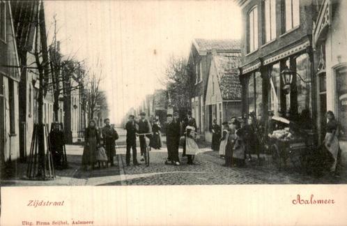Aalsmeer - Zijstraat, Verzamelen, Ansichtkaarten | Nederland, Ongelopen, Noord-Holland, Voor 1920, Ophalen of Verzenden