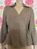 Mexx zuiver linnen blouse met overslag, Maat 42/44 (L), Zo goed als nieuw, Verzenden, Overige kleuren