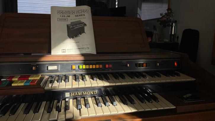 Orgel Hammond, 125JM Leslie – vintage, Muziek en Instrumenten, Orgels, Gebruikt, Hammondorgel, 2 klavieren, Ophalen