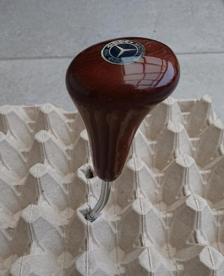 mercedes w124w126w201 Houten pook met MB-STER voor automaat, Auto-onderdelen, Dashboard en Schakelaars, Mercedes-Benz, Oldtimer onderdelen