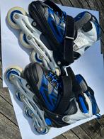 Zwart blauwe verstelbare inline skates maat 31 tm 34, Ophalen, Zo goed als nieuw