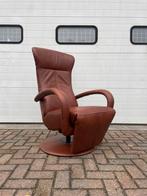 Nette cognac bruine leren relax fauteuil / relax stoel, Ophalen, Nvt, Nvt, Nvt