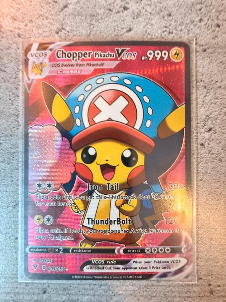 Chopper Pikachu VCOS – Pokémon Cosplay Proxy, Hobby en Vrije tijd, Verzamelkaartspellen | Pokémon, Zo goed als nieuw, Verzenden