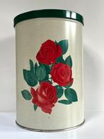 Vintage Tomado blik met rode rozen, Verzamelen, Blikken, Ophalen, Gebruikt, Overige