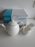 Bredemeijer Silhouet theeset Canterbury theepot met 2 kopjes, Overige typen, Nieuw, Ophalen of Verzenden, Effen