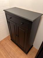 Mat zwarte ladekast met legplanken, Huis en Inrichting, Kasten | Ladekasten, Ophalen, Gebruikt