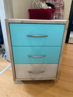 Lifetime whitewash bureau kastje, Huis en Inrichting, Ophalen, Met wielen, Gebruikt