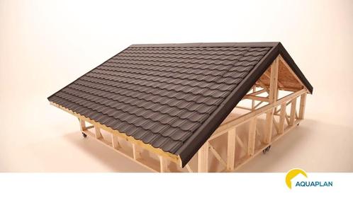 FAILLISSEMENT NWE DAKPANPLATEN BRUIN +/-113x83 cm METAAL, Tuin en Terras, Tuinhuizen, Nieuw, Tuinhuis, Metaal, 500 cm of meer