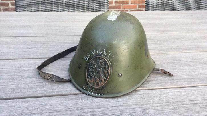 Legerhelm,brandweer,Groenlo,M 34 helm,mei 1940, Verzamelen, Militaria | Tweede Wereldoorlog, Landmacht, Helm of Baret, Nederland