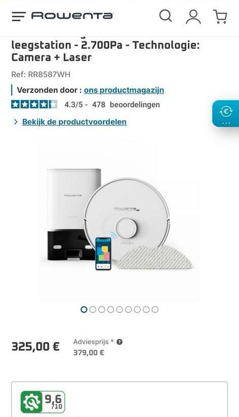 Rowenta X-Plorer Serie 75S+ Robotstofzuiger-NIEUW in doos, Witgoed en Apparatuur, Stofzuigers, Nieuw, Robotstofzuiger, Reservoir