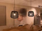 2x Woood Rotan Lampen Zwart, Huis en Inrichting, Lampen | Hanglampen, Ophalen of Verzenden, Zo goed als nieuw, Hout, Minder dan 50 cm