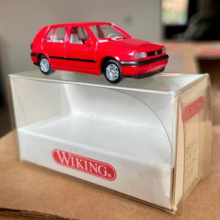 Wiking Volkswagen Golf rood 1:87 modelauto, Hobby en Vrije tijd, Modelauto's | 1:87, Gebruikt, Auto, Wiking, Ophalen of Verzenden