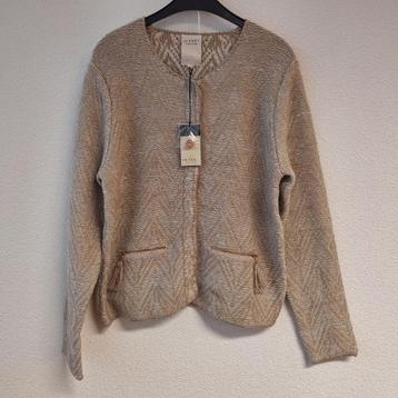 Gebreide dames vest, 10 Feet, zandkleur - bruin, XL beschikbaar voor biedingen