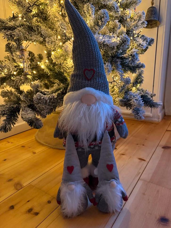 Kerstgnoom Set - Groot & Klein, Huis en Inrichting, Woonaccessoires | Overige, Zo goed als nieuw, Ophalen of Verzenden