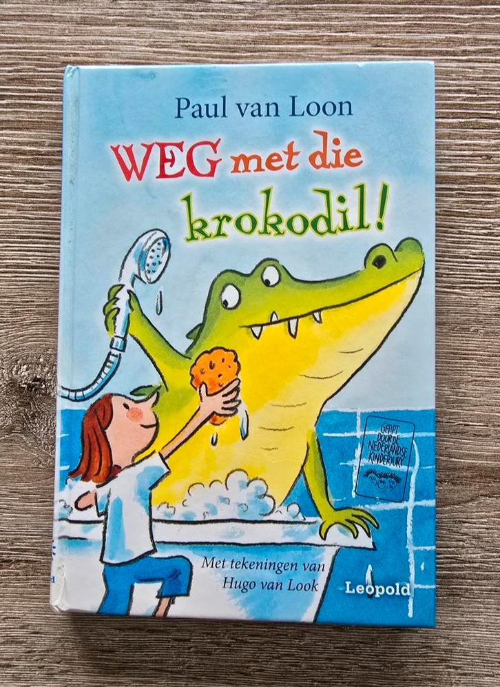 Paul van Loon - Weg met die krokodil!, Boeken, Kinderboeken | Jeugd | onder 10 jaar, Zo goed als nieuw, Ophalen