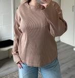 Zara bruin kleurige top longsleeve ,pofmouwen en ribstof, Bruin, Zara, Ophalen of Verzenden, Zo goed als nieuw