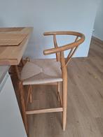 Barkruk wishbone hout, 1 kruk, Ophalen, Zo goed als nieuw, Hout