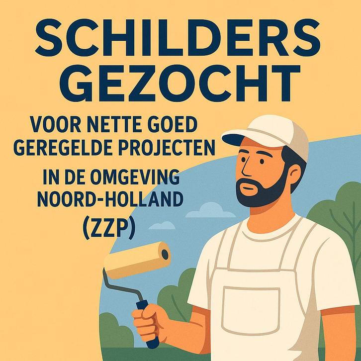 Schilders gezocht regio Noord-Holland, Vacatures, Vacatures | Bouwnijverheid, Freelance of Uitzendbasis, 33 - 40 uur