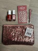 Nieuw: Essie nagellak setje met 2 lakjes en glitter tasje, Ophalen of Verzenden, Nieuw, Roze, Handen en Nagels