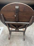 Oude klaptafel/wijntafel 65 cm hoog 75 rond, Ophalen, Gebruikt