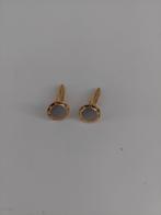 Twee ronde manchette knopen met stalen geicede voorkant, Sieraden, Tassen en Uiterlijk, Manchetknopen, Ophalen of Verzenden, Nieuw