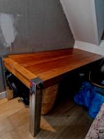 Italian design teakhouten eettafel, Ophalen, Teakhout, 50 tot 100 cm, Zo goed als nieuw