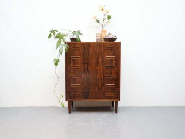 Deense ladekast | Westergaard møbelfabrik | Palissander, Huis en Inrichting, Kasten | Ladekasten, Zo goed als nieuw, Minder dan 100 cm