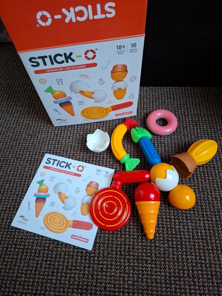 Stick-O Kookset Magnetisch Speelgoed, Kinderen en Baby's, Speelgoed | Babyspeelgoed, Zo goed als nieuw, Overige typen, Ophalen