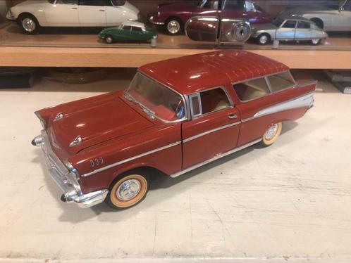 1:18 Chevrolet Bel Air Nomad Road Trough Bruin, Hobby en Vrije tijd, Modelauto's | 1:18, Gebruikt, Auto, Overige merken, Ophalen of Verzenden