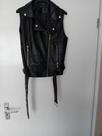 Stoere biker bodywarmer - perfect voor de lente!, Kleding | Dames, Bodywarmers, Zwart, Maat 42/44 (L), Ophalen of Verzenden, Zo goed als nieuw