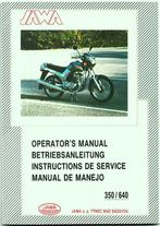 Jawa 350 /640 manual handleiding (1658z), Motoren, Handleidingen en Instructieboekjes, Ophalen of Verzenden, Overige merken