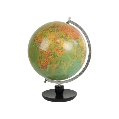 Vintage Wereldbol Eiken Basis Staatkundige Globe Jaren 70, Huis en Inrichting, Woonaccessoires | Wereldbollen, Gebruikt, Ophalen of Verzenden