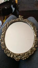 Antieke bronzen spiegel, Antiek en Kunst, Ophalen of Verzenden, Rechthoekig, Minder dan 50 cm