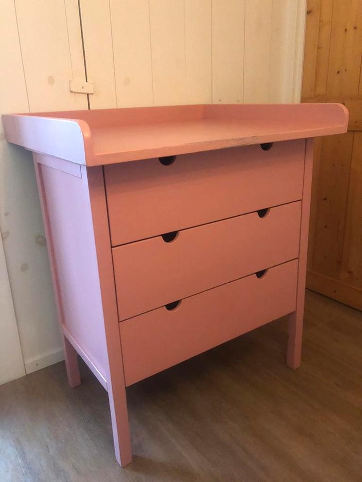 Commode ladenkast oud roze, Huis en Inrichting, Kasten | Ladekasten, Zo goed als nieuw, Minder dan 100 cm, 50 tot 100 cm, 25 tot 50 cm