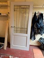 Binnendeur met glas en lood, 85x200cm, Ophalen, Gebruikt, 80 tot 100 cm, Binnendeur